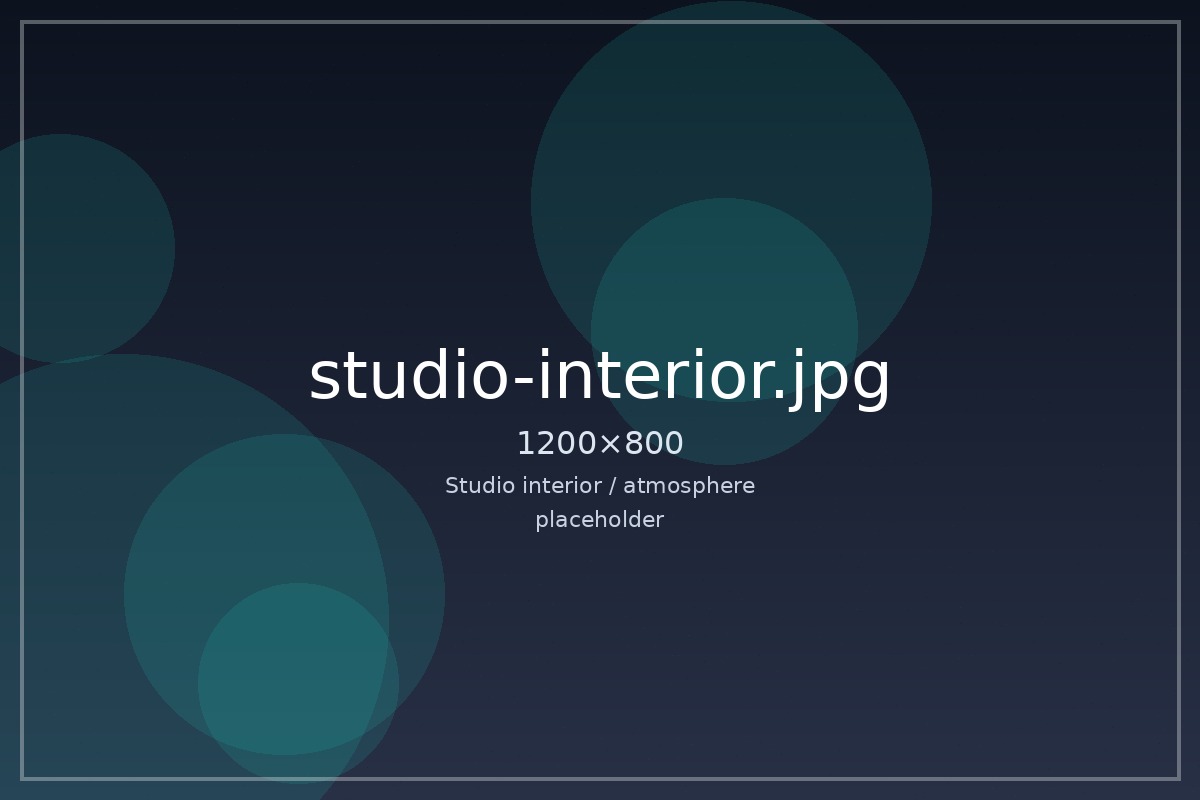 Interior view of the handpan studio